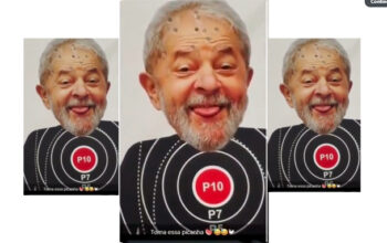 Homens praticam tiro contra imagem de Lula em clube de São Paulo
