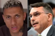 Richarlison exibe documentos e volta a cobrar Flávio Bolsonaro por ilha roubada