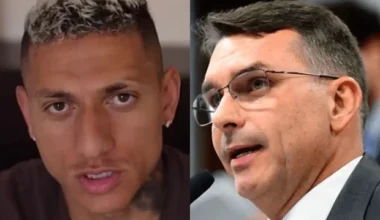 Richarlison exibe documentos e volta a cobrar Flávio Bolsonaro por ilha roubada
