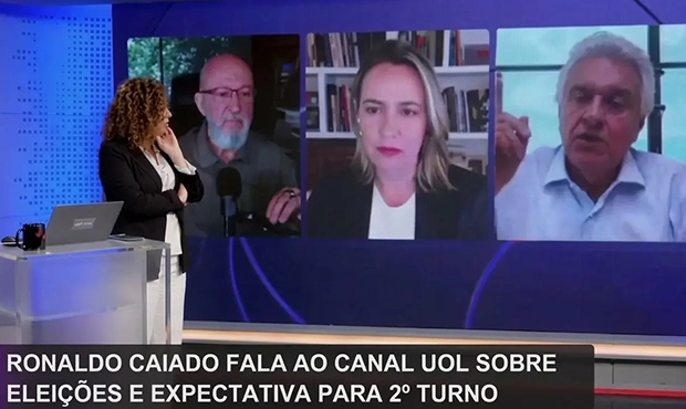 Caiada baixa o nível ao ser questionado e ataca jornalista: "tá acostumado a entrevistar bandido, corrupto, safado, tá falando com um homem, tá bom?"